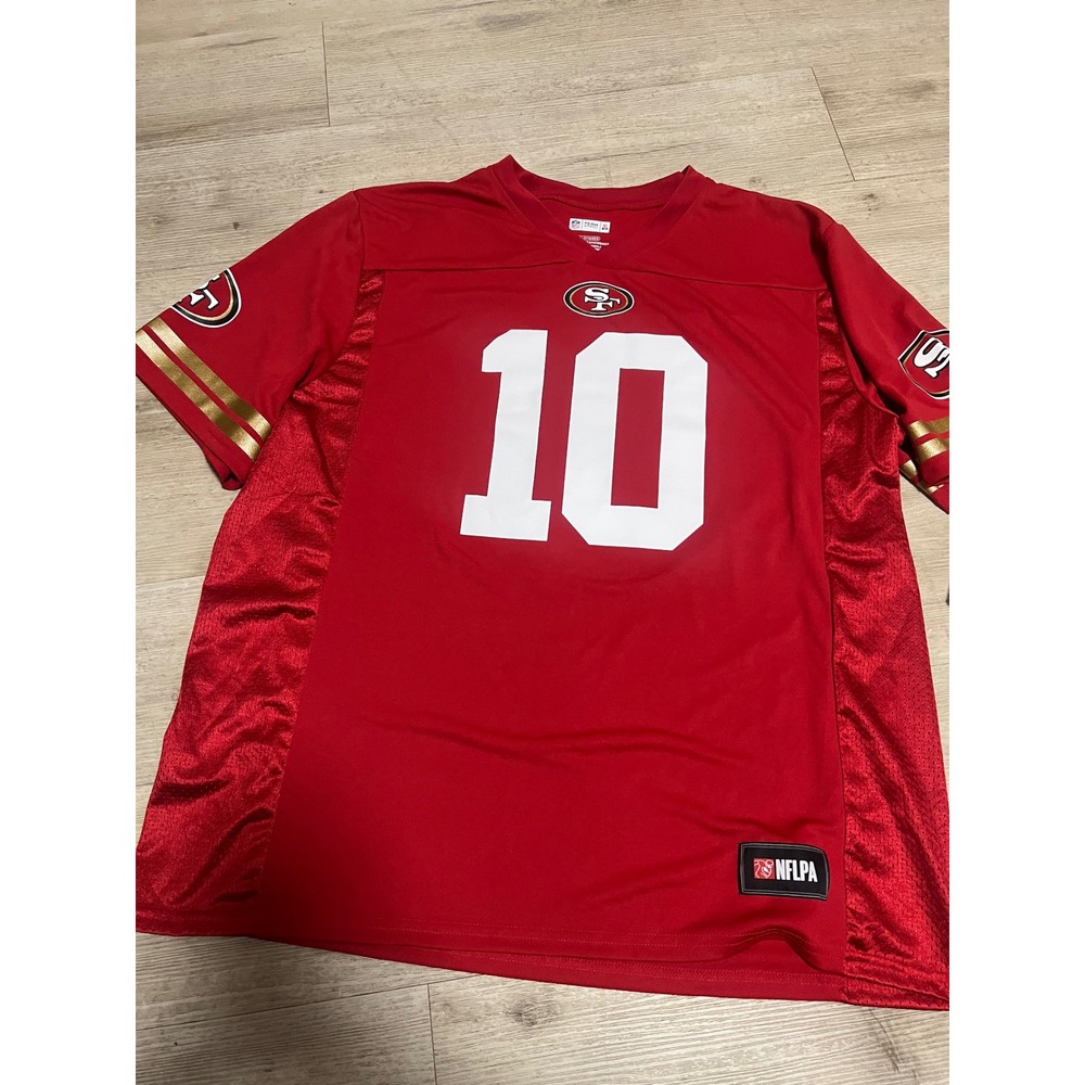 NFL Team Apparel San Francisco 49ers Jimmy Garoppolo 10 Jersey Red Mens 2XL NWT
